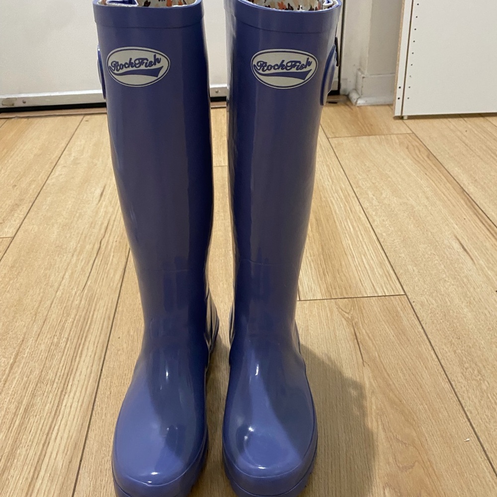Rockfish Blue Tall Rain Boots